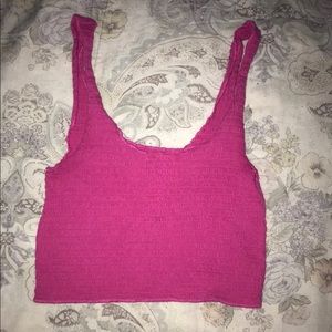hot pink crop top